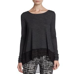 BCBGMaxAzria Lane Long Sleeved Charcoal Top XS